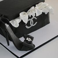 My Coco Chanel shoe box cake!