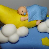 Moon & Stars Baby Shower Cake