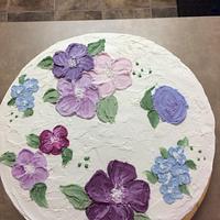Painted Buttercream wedding cake