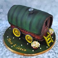 Gypsy caravan wedding cake