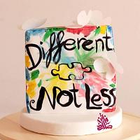 Autism awareness cake design