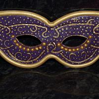 Masquerade Mask, made from fondant and hand painted