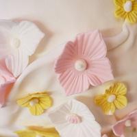 spring flower wedding cake