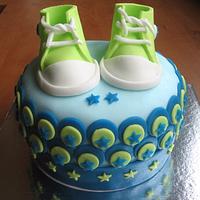 All-Star baby shoe cake