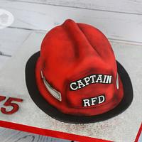 Fireman Helmet Cake!