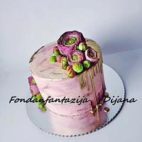 Ranunculus cake 