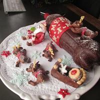 Santa Claus Cocacola bottle cake