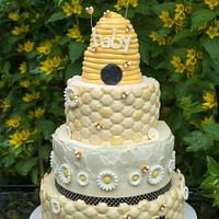 Baby Bee Shower Cake