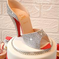 Louboutin Swarovski Crystal Shoe Cake