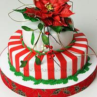 Poinsettia Cake