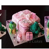 Mike and Sully present cake