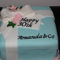 Tiffany Themed Birthday Cake