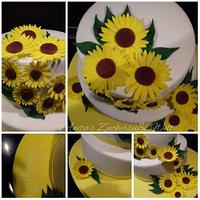 Sunflower Cake for the 20th wedding anniversary