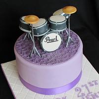 Drum kit cake