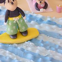Minnie & Mickey Surf cake