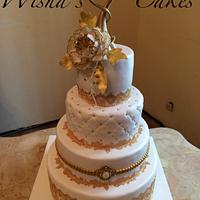 PEONY WEDDING CAKE