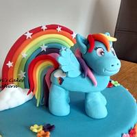 My Little Pony with handmade rainbow dash x