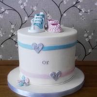 Gender reveal cake 