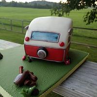 Vintage camper cake 
