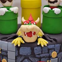 Super Mario Inspired Birthday Cake