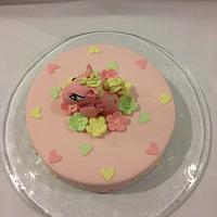 Pretty pink pony cake