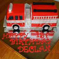 3D Fire Truck Cake with Matching CC's