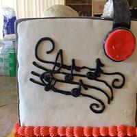 Computer musician cake.