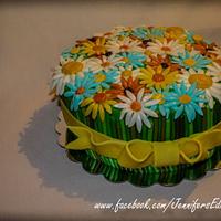 Flower Bouquet Birthday Cake - cake by Jennifer's Edible - CakesDecor