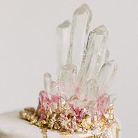 Kintsugi Crystal Geode Wedding Cake