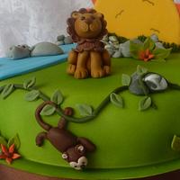 Single Tier Jungle Cake