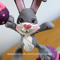 Balancing Easter bunny 
